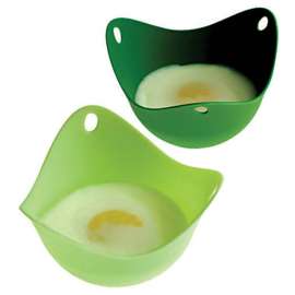 FusionBrands Poach Pods Assorted Colors Silicone Egg Poaching Dish
