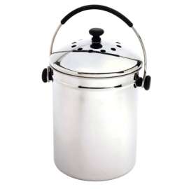 Norpro Nordic Silver Stainless Steel Compost Keeper 1 gal