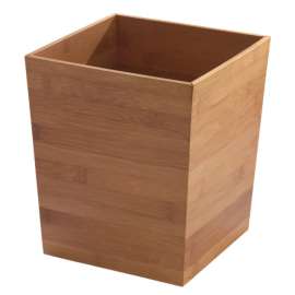 iDesign 9.6 qt Brown Bamboo Formbu Trash Can