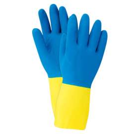 Soft Scrub Neoprene Cleaning Gloves L Blue 1 pair