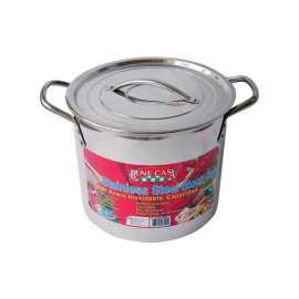 Bene Casa Stainless Steel Stock Pot 11.18 in. 20 qt Silver