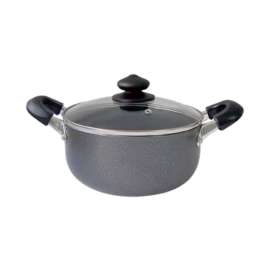 Bene Casa Aluminum Dutch Oven 9.5 in. 5.2 qt Black