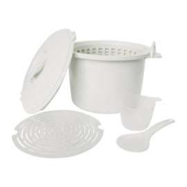 Bene Casa White Plastic Steamer 12 cups