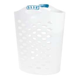 Rubbermaid White Plastic Laundry Hamper