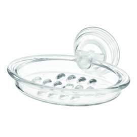 iDesign Power Lock Clear Plastic Soap Holder