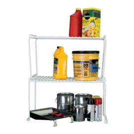 Grayline 15-1/2 in. H X 12 in. W X 25-1/2 in. L PE Coated White Stackable Shelf