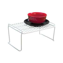Grayline 6 in. H X 13-1/2 in. W X 7 in. L PE Coated White Stackable Shelf