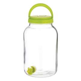 Circleware 128 oz Clear Glass Contemporary Tea Jar with Tapper 1 pk
