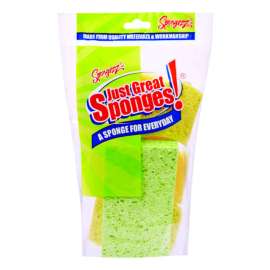 Spongezz Just Great Sponges Medium Duty Sponge For All Purpose 6 pk