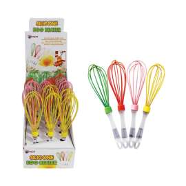 Max Force Assorted Colors Silicone Egg Beater/Wisk