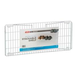 Grayline Life Organized 7-1/2 in. H X 10 in. W X 22 in. L PE Coated White Stackable Shelf
