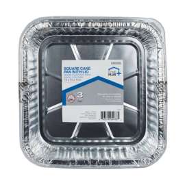 Home Plus Durable Foil 7-7/8 in. W X 7-7/8 in. L Cake Pan Silver 3 pk