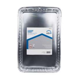Home Plus Durable Foil 10-3/4 in. W X 15-1/2 in. L Cookie Sheet Silver 2 pk
