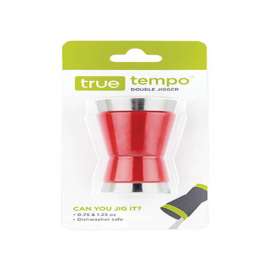 TRUE Tempo Multicolored Plastic/Stainless Steel Double Jigger