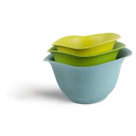 Architec EcoSmart Bamboo/Plastic Assorted Mixing Bowl Set 3 pc