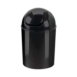 Umbra 1.25 gal Black Plastic Swing-Top Wastebasket