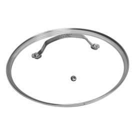 Bulbhead Glass/Stainless Steel Lid 12 in. Clear