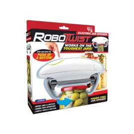 RoboTwist As Seen On TV White ABS Battery Operated Bottle/Jar Opener