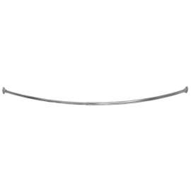 Design House Curved Shower Rod 63 in. L Satin Nickel Silver