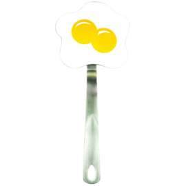 Tovolo Spatulart White and Yellow Nylon/Stainless Steel Egg Turner