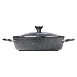 Starfrit The Rock Aluminum Deep Dish Pan 12 in. Black