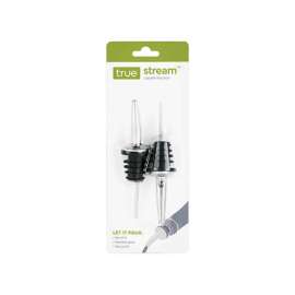 TRUE Stream Black/Silver Rubber/Stainless Steel Liquor Pourer