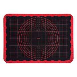 Trudeau 13 in. W X 19 in. L Pastry Mat Black/Red 1 pk