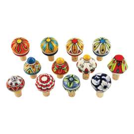 TWINE Country Cottage Assorted Ceramic/Cork Bottle Stopper