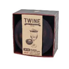 TWINE Brown Wood Wine Glass Topper Plate