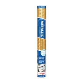Con-Tact Metallic Grip Premium 4 ft. L X 18 in. W Gold Non-Adhesive Shelf Liner