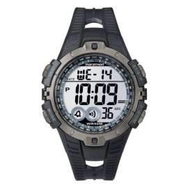 Timex Marathon Mens Round Black Digital Sports Watch Resin Water Resistant