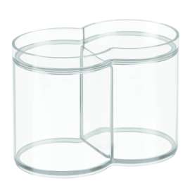 iDesign Clarity Clear Plastic Dual Canister