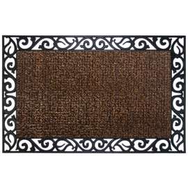 GrassWorx Clean Machine 36 in. L X 24 in. W Brown Wrought Iron AstroTurf Door Mat