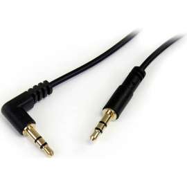 StarTech.com 6 ft Slim 3.5mm to Right Angle Stereo Audio Cable