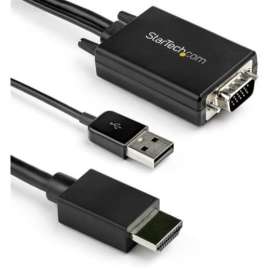 StarTech.com 6ft VGA to HDMI Converter Cable with USB Audio Support