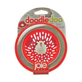 Joie Doodldoo Rooster Red/Silver Plastic/Stainless Steel Sink Strainer