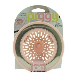 Joie Piggy Pink/Silver Plastic/Stainless Steel Sink Strainer
