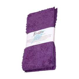Janey Lynn's Designs Shaggies Giggly Grape Cotton Solid Dish Cloth 2 pk