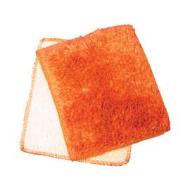 Janey Lynn's Designs Shrubbie Orange Marmalade Cotton/Nylon Solid Kitchen Utility Cloth 2 pk