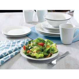 Pfaltzgraff White Porcelain Round Salad Plate 8 in. D 12 pk