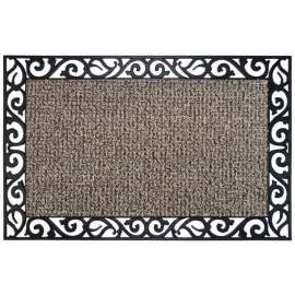 GrassWorx Clean Machine 18 in. L X 30 in. W Taupe Wrought Iron AstroTurf Door Mat