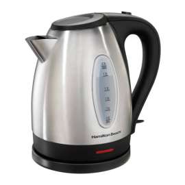Hamilton Beach 1.7 L Black/Silver Electric Kettle