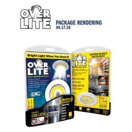 Over Lite As Seen On TV White Battery Powered LED Puck Light 1 pk