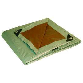 Foremost Dry Top 30 ft. W X 60 ft. L Heavy Duty Polyethylene Reversible Tarp Brown/Silver