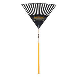 True Temper 65 in. 15 Tine Poly Leaf Rake Wood Handle