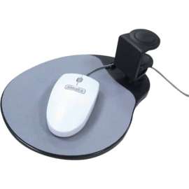 Ergoguys UNDER DESK SWIVEL ERGONOMIC MOUSE PLATFORM BLACK, 4" Height x 7.8" Width, Black, Metal, Plastic