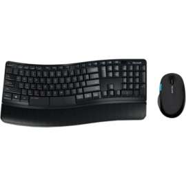 Microsoft Sculpt Comfort Desktop Keyboard, USB Wireless RF 2.40 GHz Keyboard, 104 Key, Black, USB Wireless RF Mouse