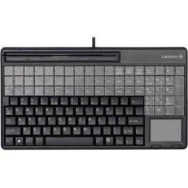 CHERRY Encryptable G86-61510 Black Wired Keyboard, Compact, Magnetic Stripe Reader, Fully Programmable, 54 Relegendable Keys, IP 54