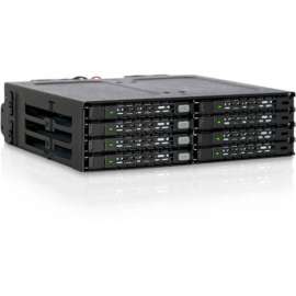 Cremax Icy Dock ToughArmor MB998IP-B Drive Enclosure for 5.25", Mini-SAS HD Host Interface Internal, Black, 8 x HDD Supported, 8 x SSD Supported