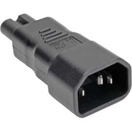 Tripp Lite Laptop/Notebook Power Cord Adapter IEC C14 to C5 10A 250V Black, 1 x IEC 60320 C14 Plug, 1 x IEC 60320 C5 Receptacle, 125V AC / 7A, Black